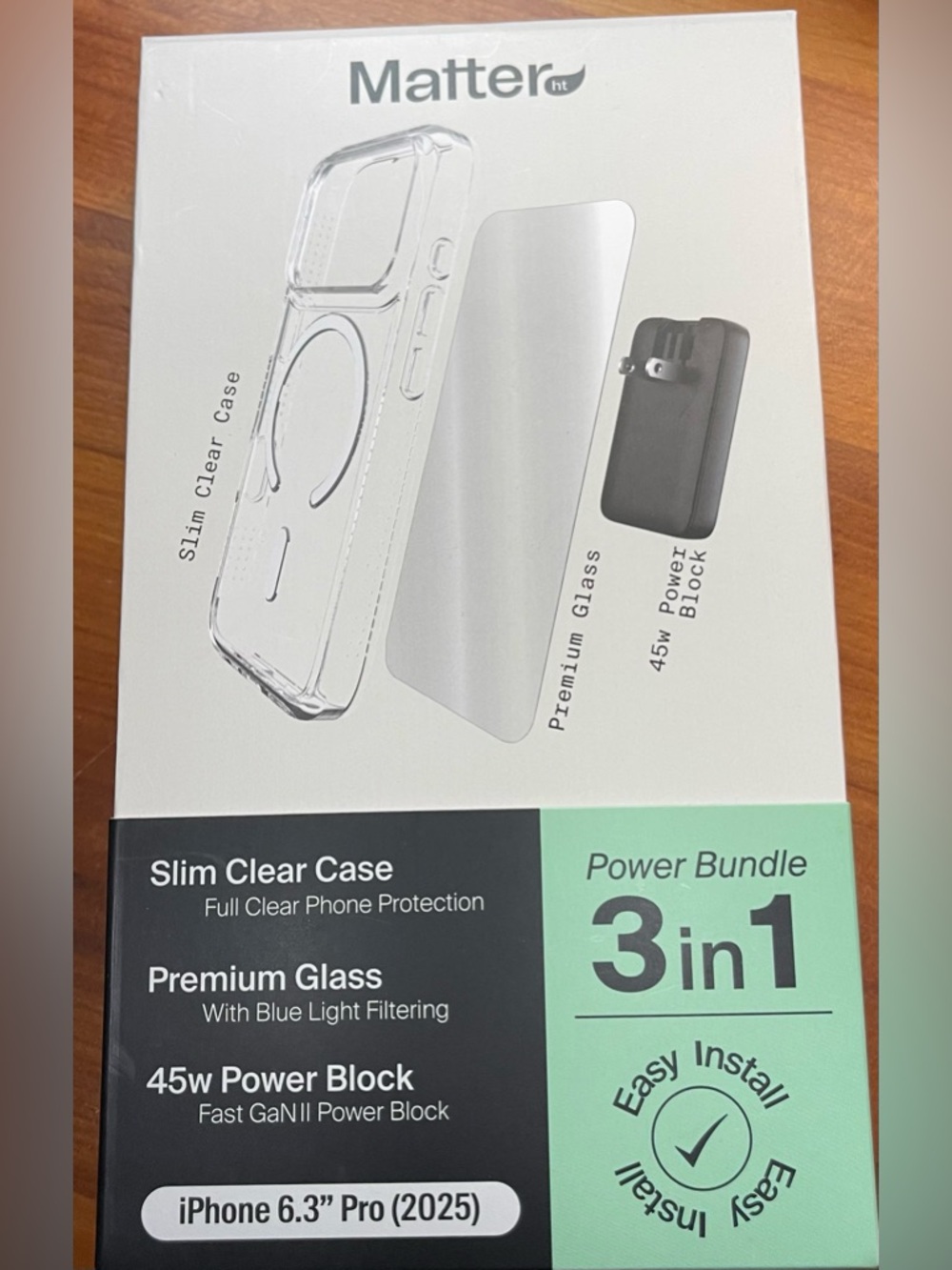 Your new and refreshed phone bundle! New case, protector and 45w of power flow